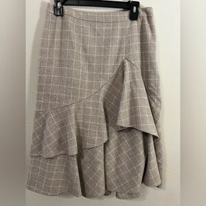 Halogen ruffle mid length skirt
